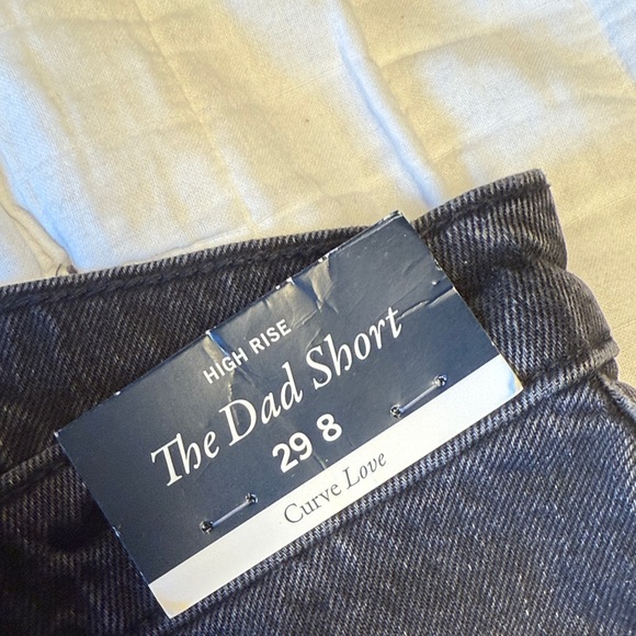 Abercrombie & Fitch Black Jean Shorts Curve Love - Picture 3 of 4